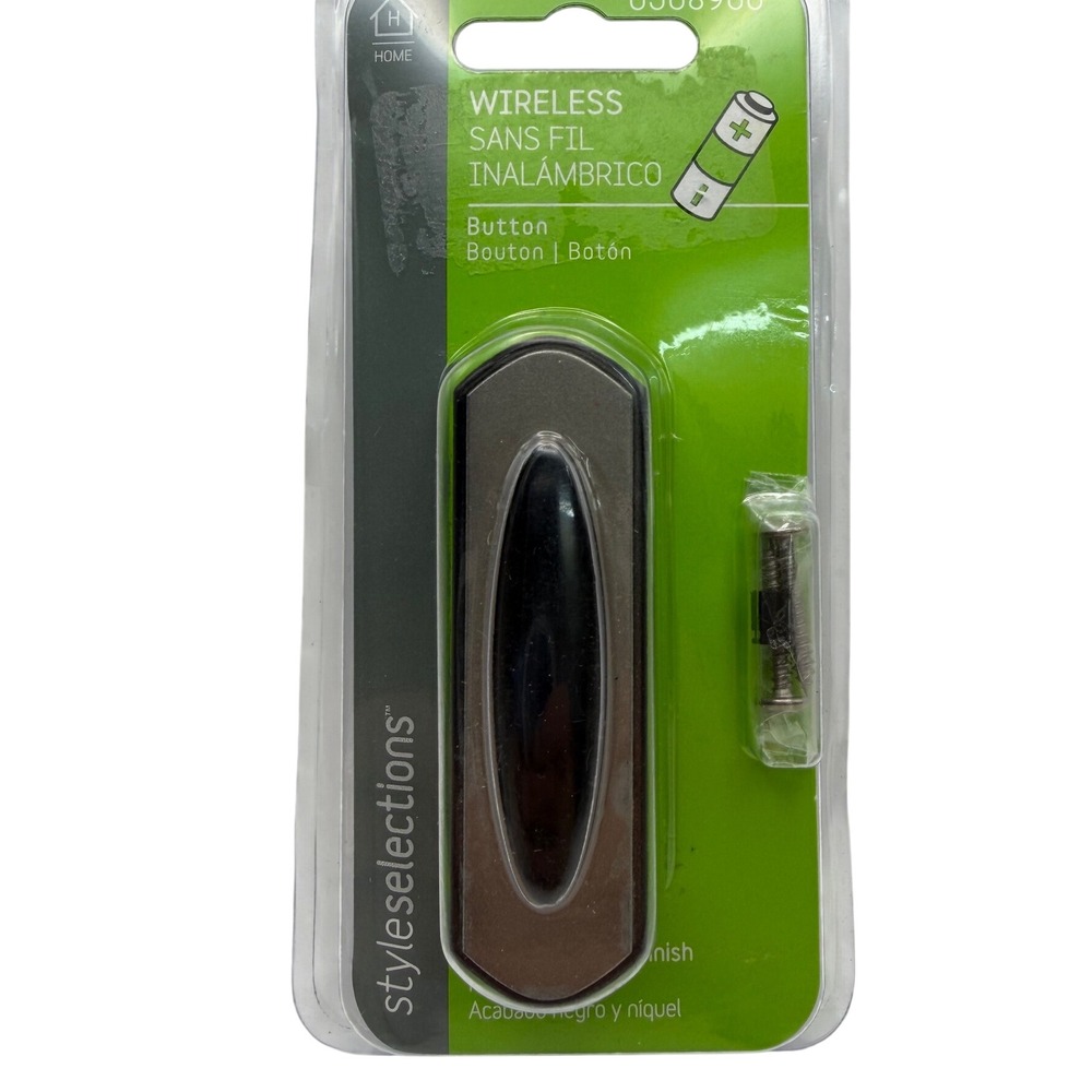 Style Selections Doorbell Button Unisex OS Black Nickel 0568966 Wireless SS-7303